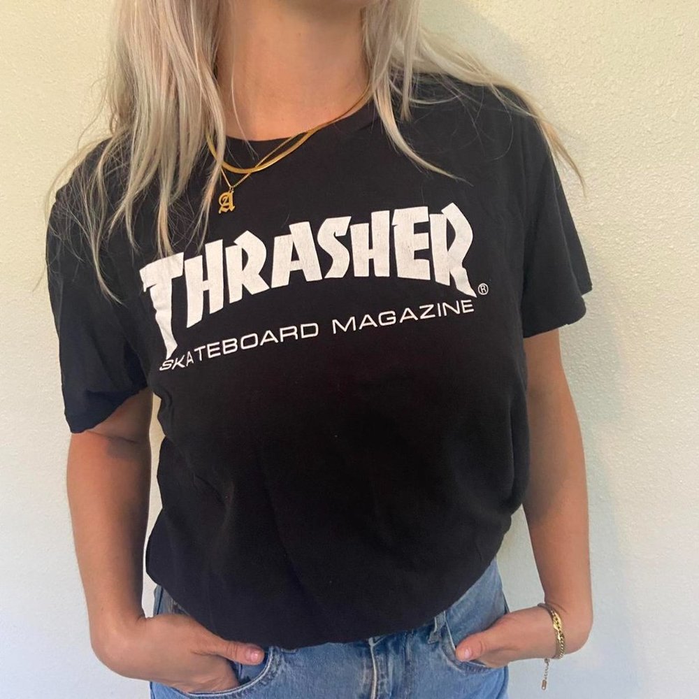 Thrasher Black T-Shirt Women's Large